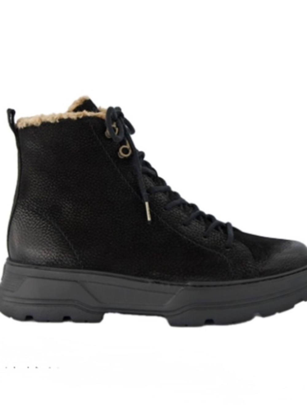 Brown suede leather ankle/combat boots. Warm lining. New